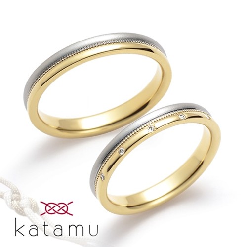 Katamu結婚指輪鍛造造り