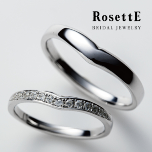ロゼット指輪シンプル波紋結婚指輪