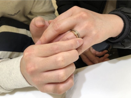 神戸市北区　YUKAHOJOの婚約指輪と結婚指輪をご成約頂きました