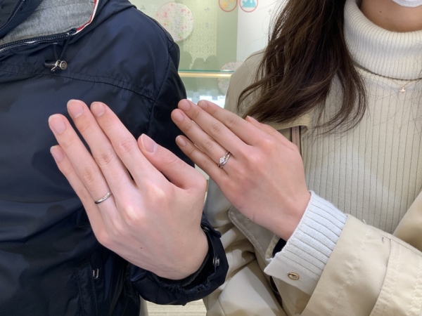 吹田市　HOSHInoSUNAの婚約指輪　FISCHERの結婚指輪をご成約頂きました。