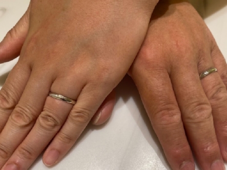 神戸市垂水区Pilot Bridalの結婚指輪をご成約していただきました。