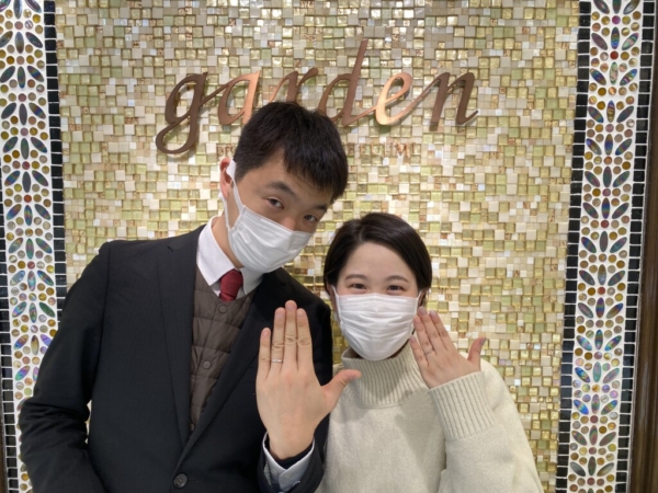 神戸市灘区　ひなの結婚指輪をご成約頂きました
