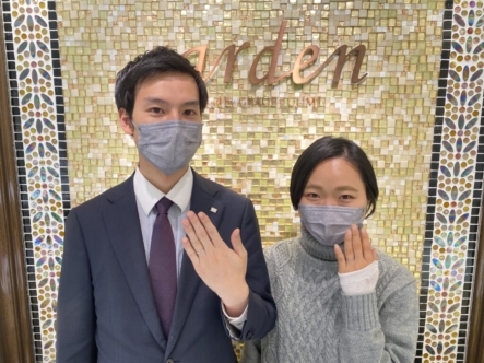 兵庫県尼崎市　Joyeuxの結婚指輪をご成約頂きました