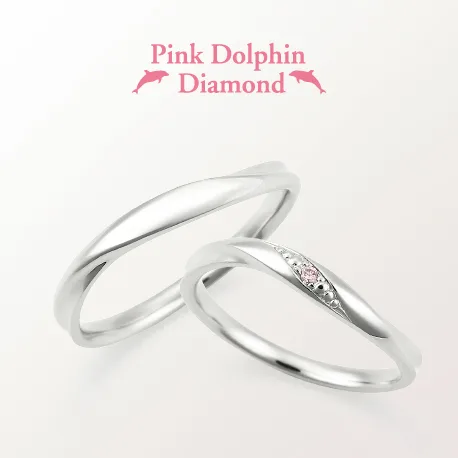 ピンクドルフィンダイヤモンドの結婚指輪LD0021/22