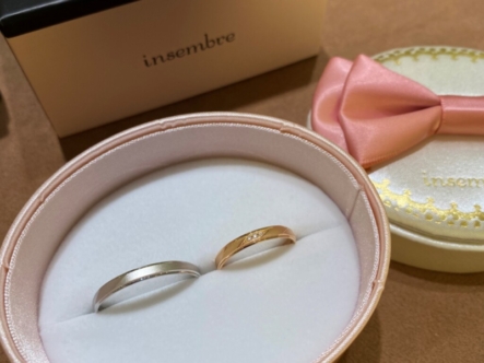 神戸市北区　insembreの結婚指輪をご成約頂きました。