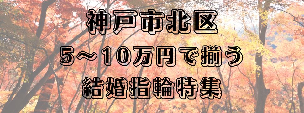 神戸市北区の5~10万円で揃う結婚指輪特集のイメージ