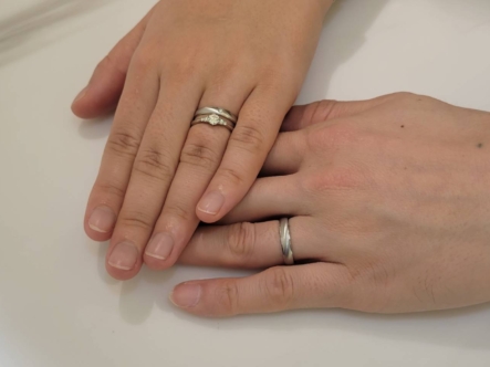 神戸市中央区よりご来店「IDEAL Plus fort」の婚約指輪と「FISCHER」の結婚指輪をご成約いただきました