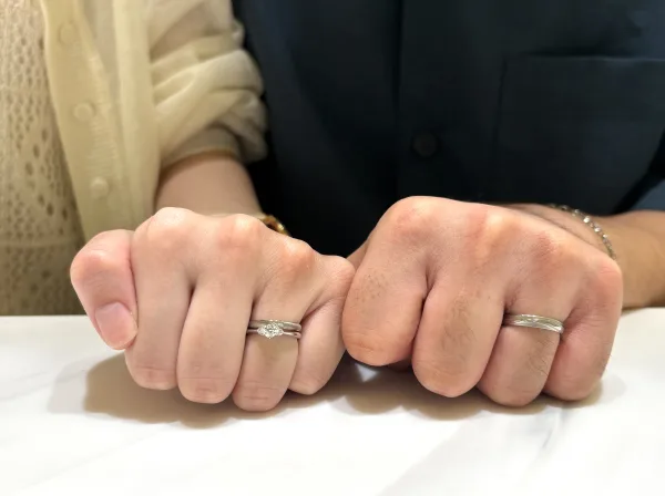 兵庫県神崎郡からご来店「gardenオリジナル」婚約指輪と「FISCHER」結婚指輪をご成約