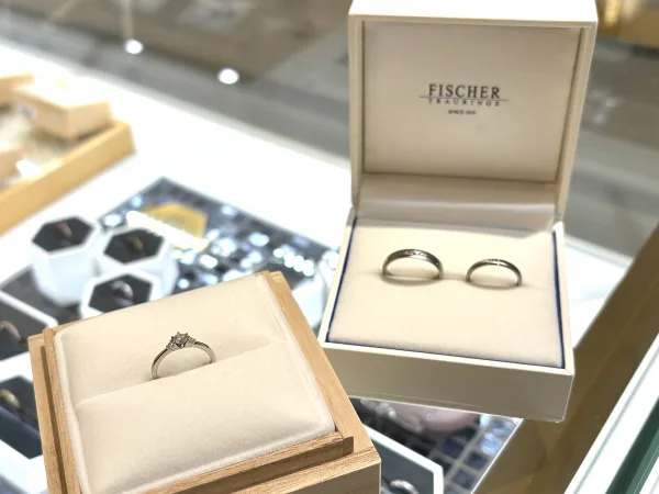 兵庫県神崎郡からご来店「gardenオリジナル」婚約指輪と「FISCHER」結婚指輪をご成約