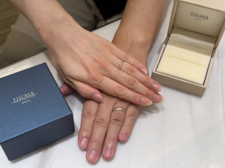 尼崎市よりご来店「FISCHER」の結婚指輪をご成約。
